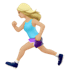 🏃🏼‍♀️ woman running: medium-light skin tone display on Apple